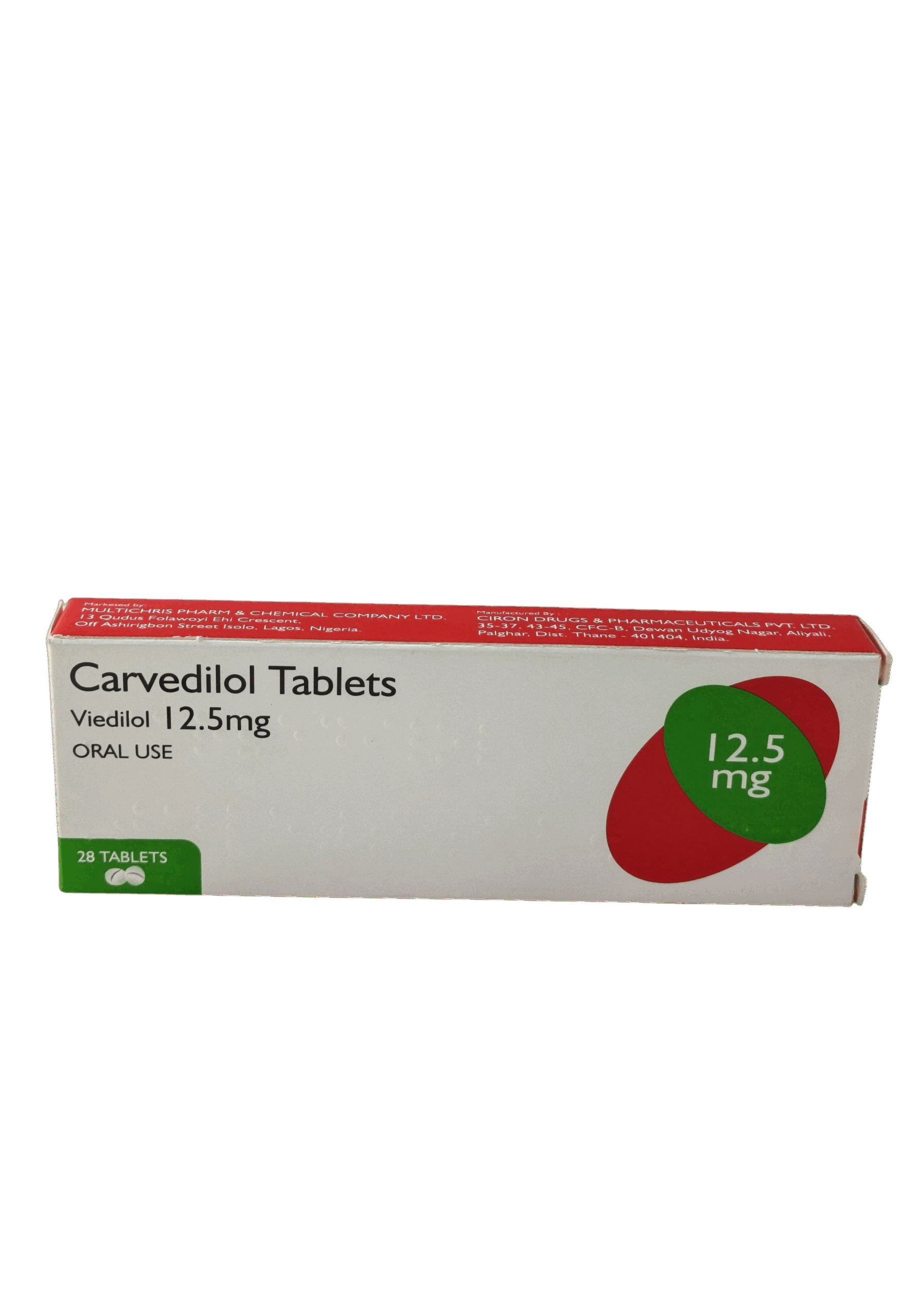 Carvedilol 12.5mg X28 Multi/Ciron