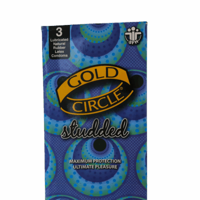 Gold Circle Condom Studded X1