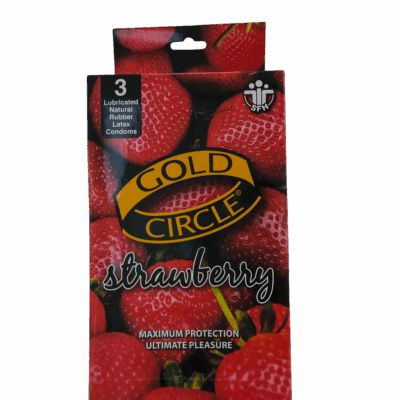 Gold Circle Condom Strawberry X1