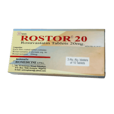 Rostor Tab 20mg Rosuvastatin X30